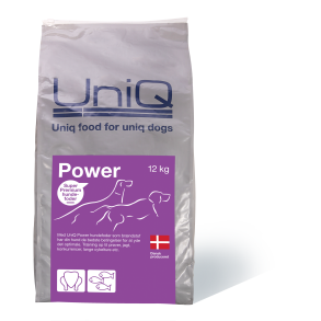 UniQ Power, voksen hundefoder til aktive hunde. Dansk produceret