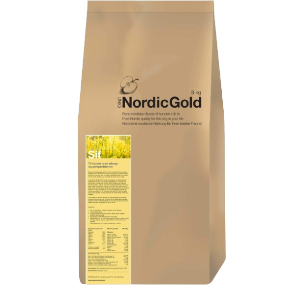 UniQ Nordic Gold Sif voksen hundefoder til sarte maver m. kylling og fisk