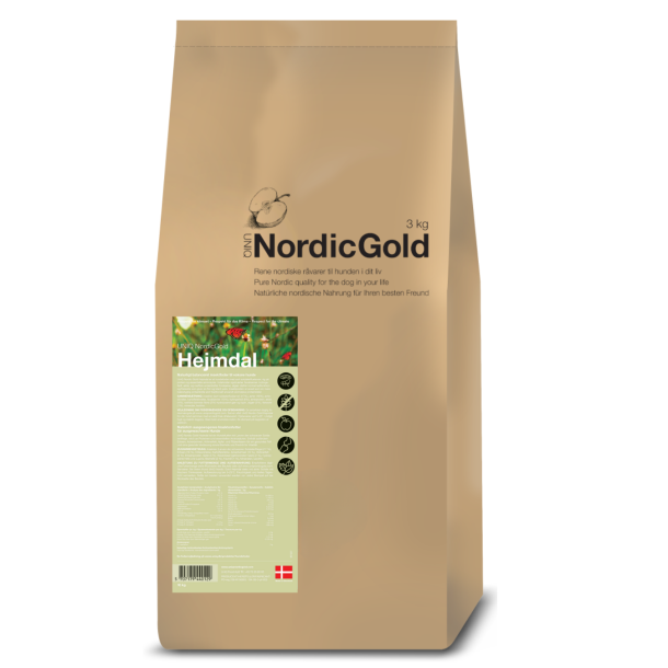 UniQ Nordic Gold Hejmdal voksen hundefoder m. lavt fedtindhold p insektprotein